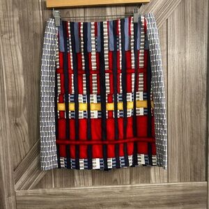 NIC+ZOE Santiago Hills Block Skirt – Geometric Art Print